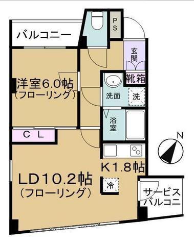 ラメゾンド小石川(1LDK/5階)の間取り写真