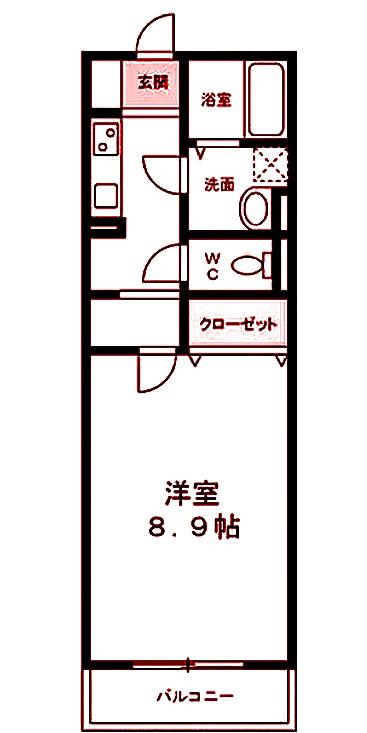 パハラ武蔵小杉(1K/3階)の間取り写真