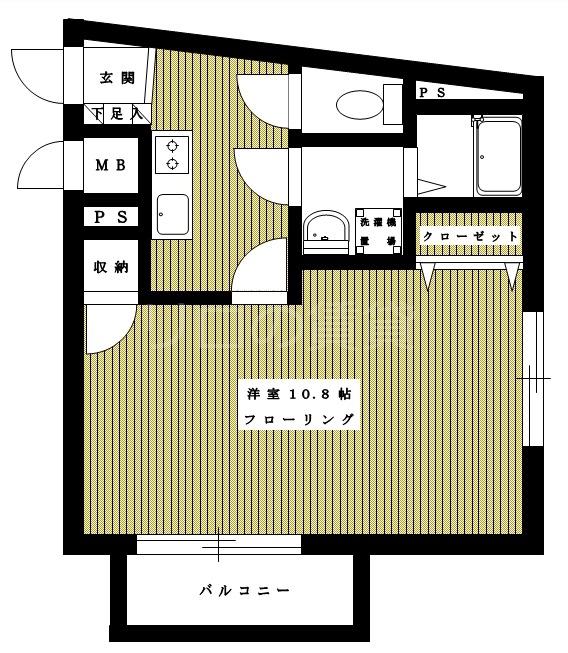 ドルチェ横濱(1K/3階)の間取り写真