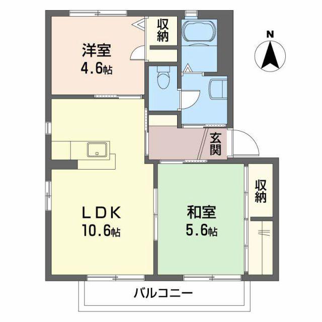 メゾン プチ(2LDK/2階)の間取り写真