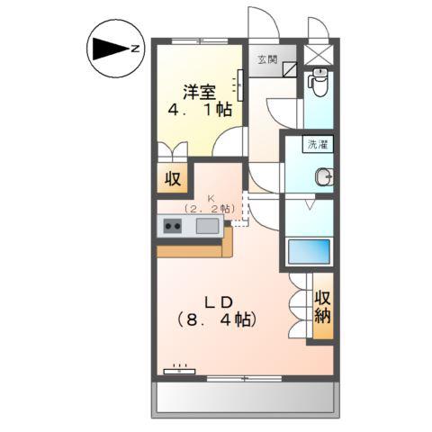 サニ-サイドコート守木(1LDK/2階)の間取り写真