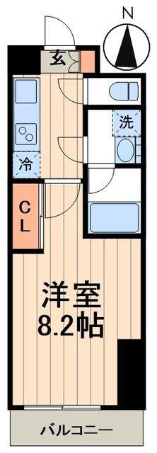 シーフォルム森下(1K/4階)の間取り写真