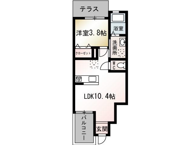 MK CONCERTO(1LDK/1階)の間取り写真