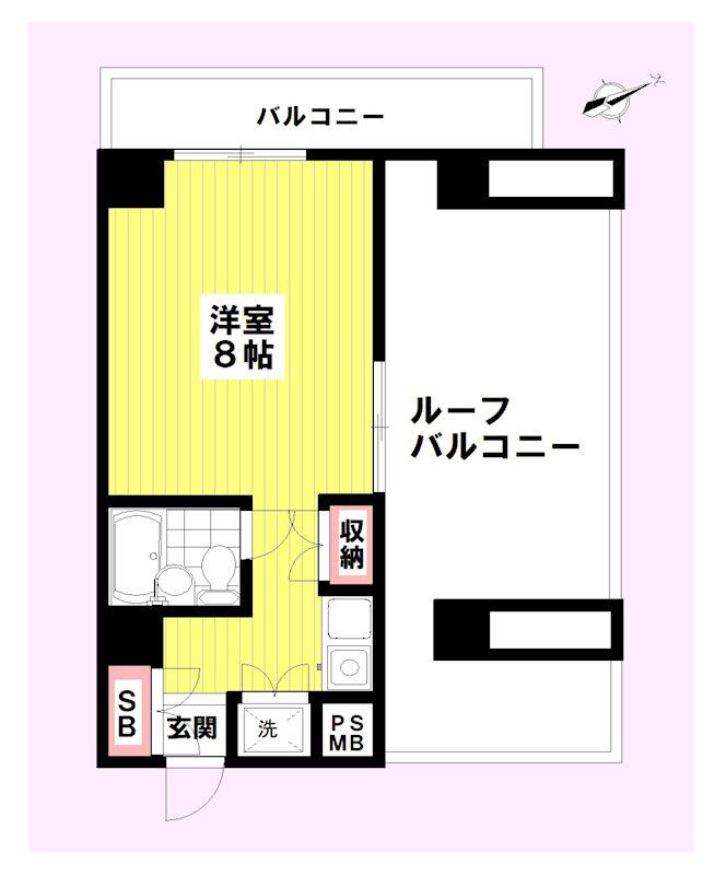 コスモ馬橋(ワンルーム/4階)の間取り写真