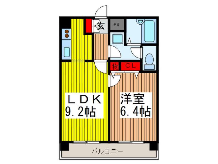 AVELA並木(1LDK/6階)の間取り写真