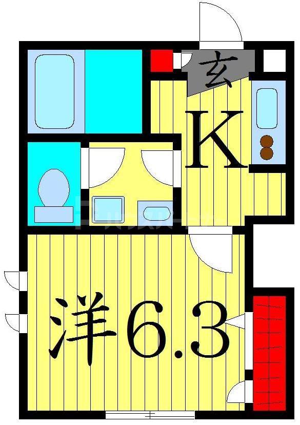 H&Aプログレス(1K/1階)の間取り写真