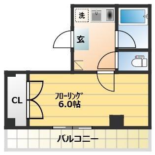 キャナルOGAWA(1K/3階)の間取り写真