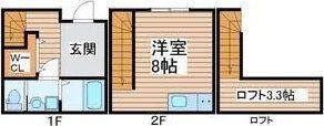 ノヴァ原町A(ワンルーム/1階)の間取り写真
