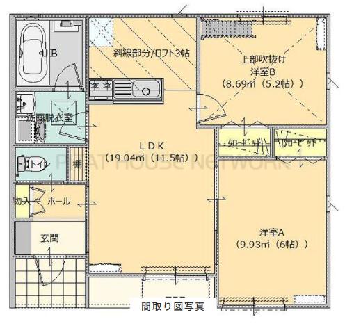 ノースヒルズIII(2LDK/1階)の間取り写真