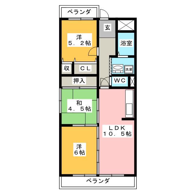 メゾンプルミエ(3LDK/3階)の間取り写真