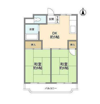 KEIIIマンション(2DK/2階)の間取り写真