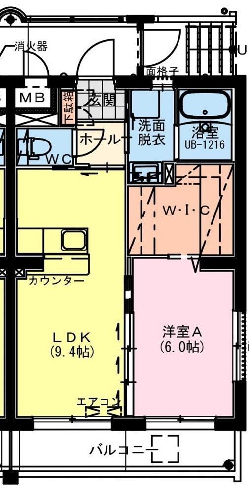 木花YMマンション(1LDK/3階)の間取り写真