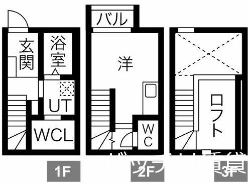 ALAISE高畑(ワンルーム/1階)の間取り写真
