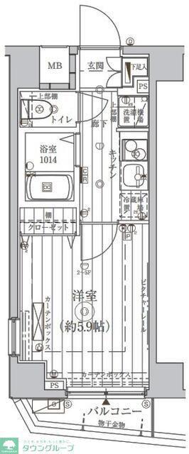 LE-LION代々木(1K/3階)の間取り写真