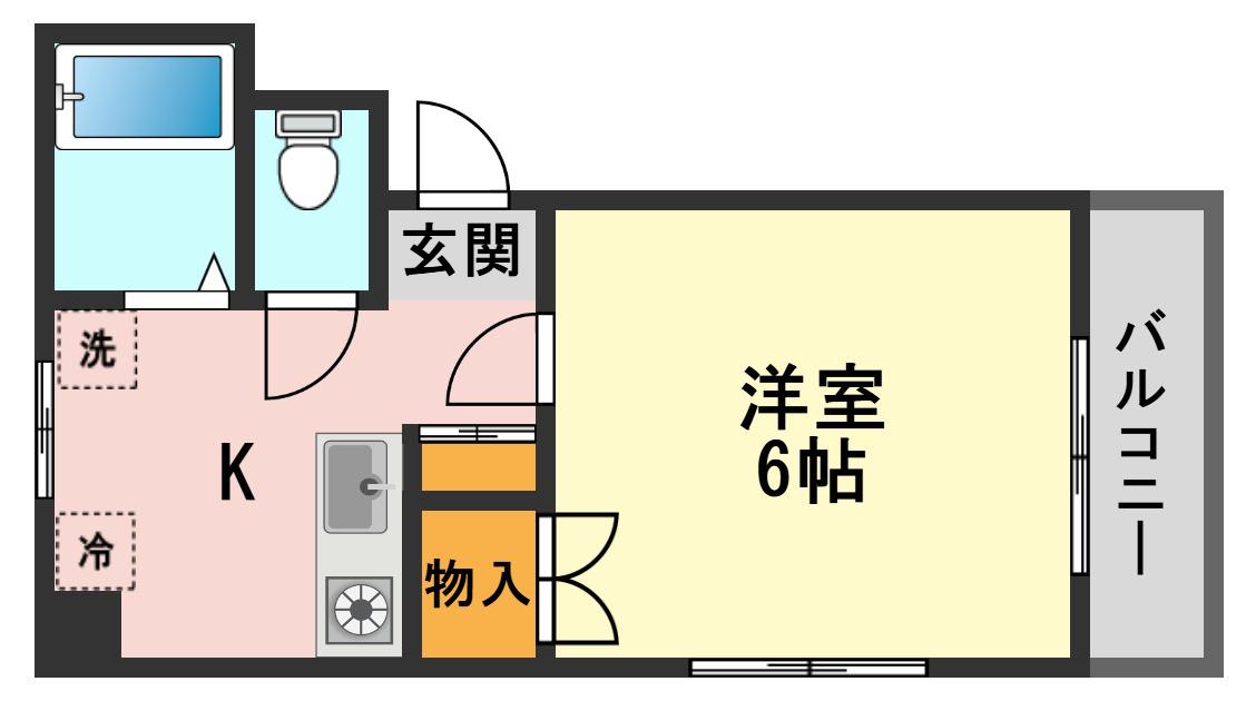 ミレーネ新小岩(1K/1階)の間取り写真