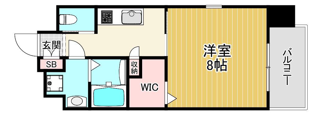 FOREST GRACE城東京橋I(1K/6階)の間取り写真