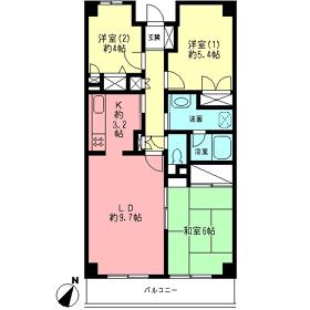 クレスト上永谷(3LDK/3階)の間取り写真