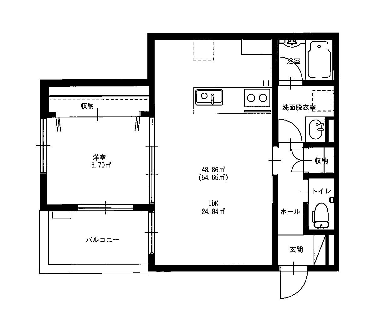 CULMINEI(1LDK/3階)の間取り写真