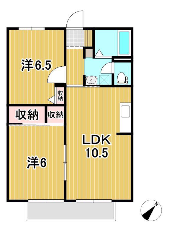 カーサプルミエ(2LDK/1階)の間取り写真