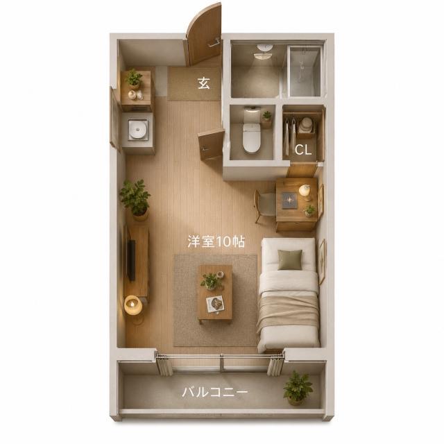 COCO(ワンルーム/1階)の間取り写真