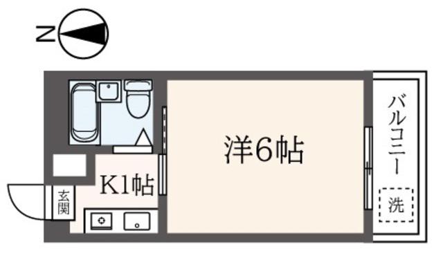クリーンコーポ(1K/4階)の間取り写真