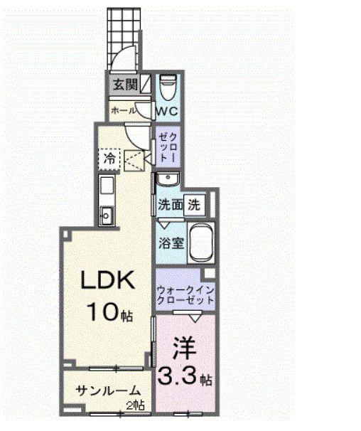 フィデールブリーゼ(1LDK/1階)の間取り写真