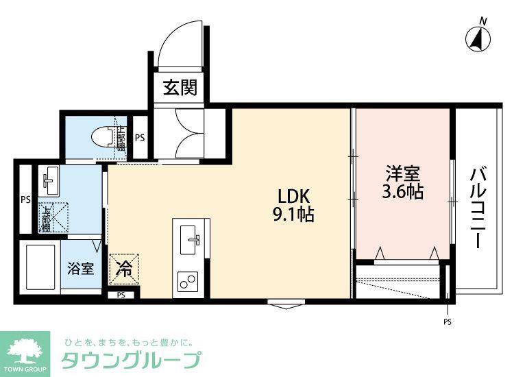 ROBOT HOME 薬園台(1LDK/3階)の間取り写真