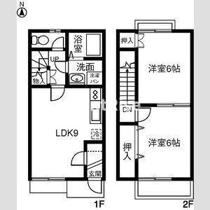 ハイツヤマザキA(2LDK/1階)の間取り写真