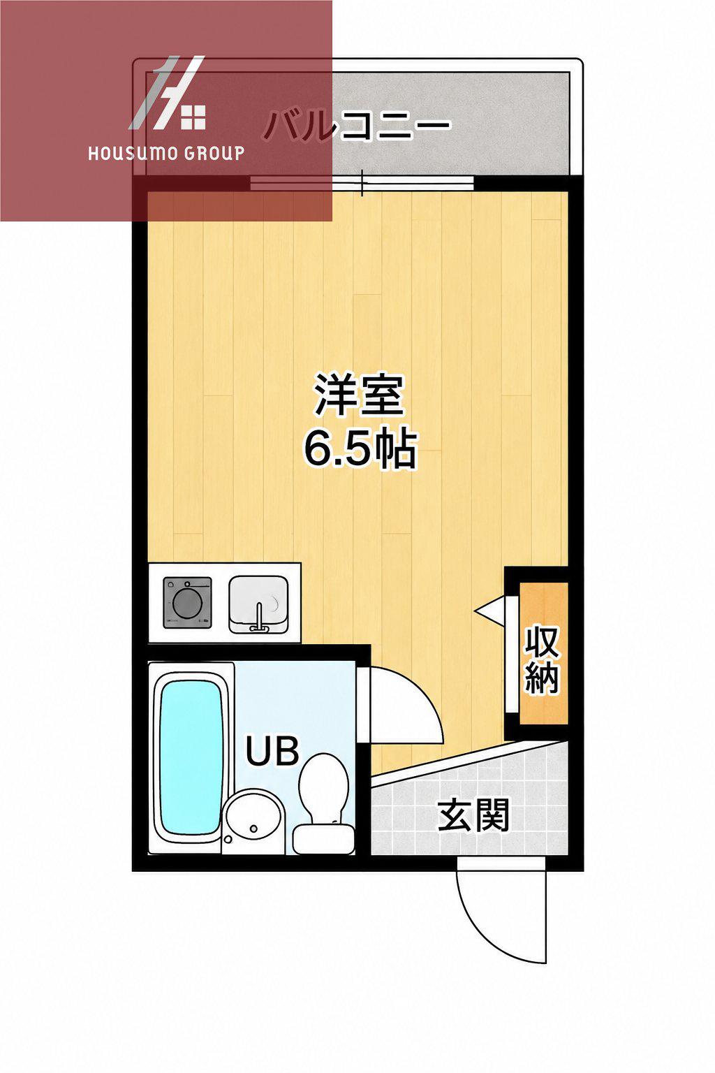ウィングハイツ扇町(ワンルーム/4階)の間取り写真