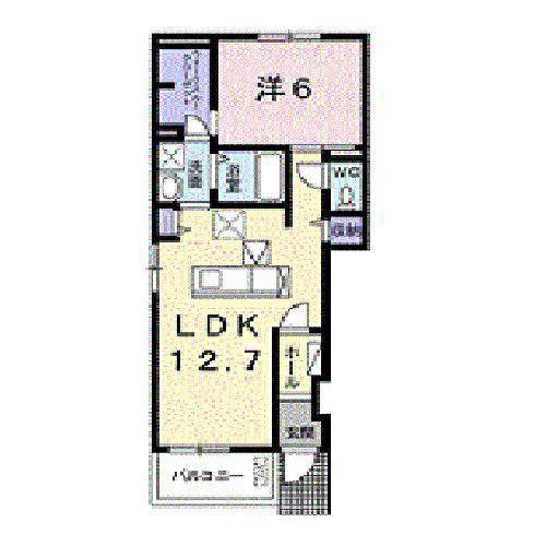 ソラーレ(1LDK/1階)の間取り写真