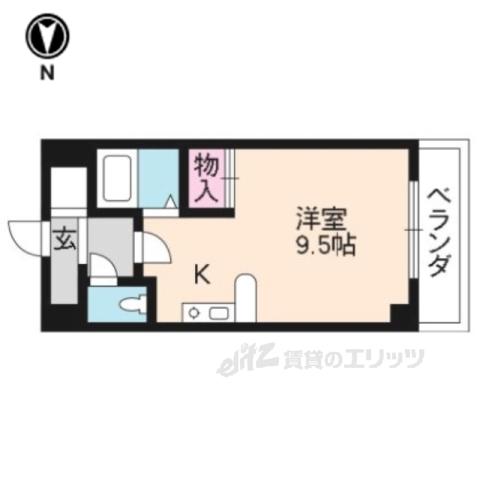 ラッジングハウス蘭Ⅲ(ワンルーム/3階)の間取り写真