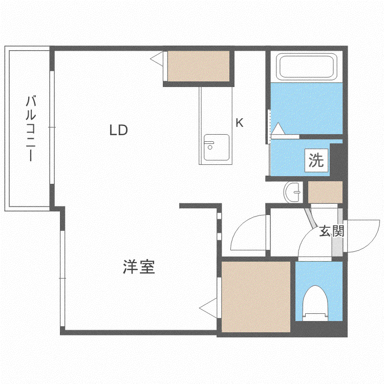 CASA SORRISO(1LDK/2階)の間取り写真
