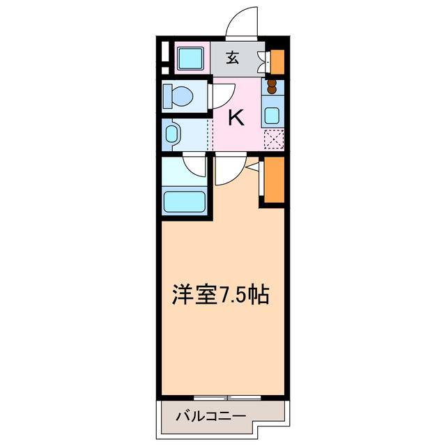 アーバンポイント豊田(1K/2階)の間取り写真