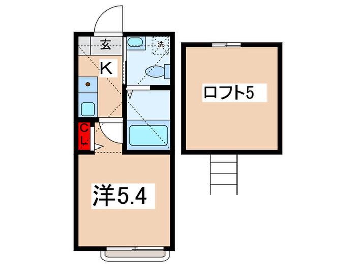 ゆずハイムよみうりランド(1K/1階)の間取り写真