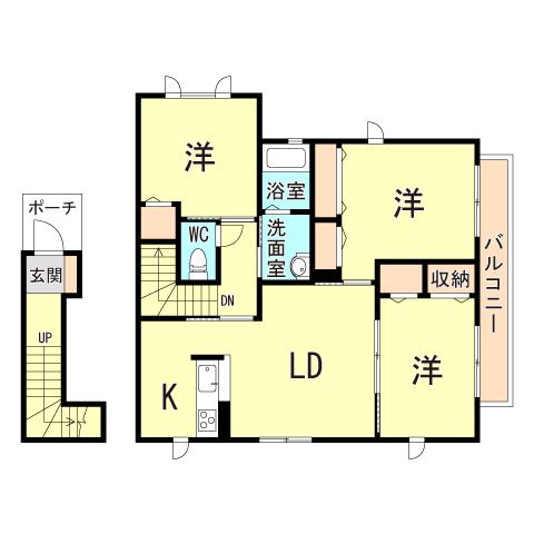 シャーメゾン大久保(3LDK/1階)の間取り写真