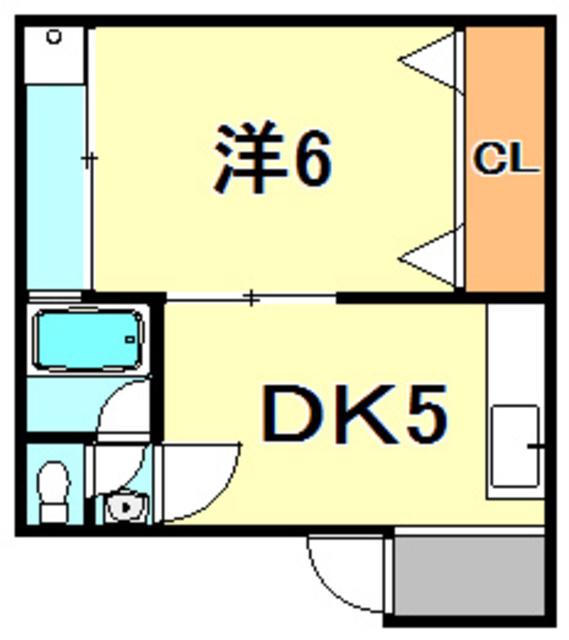 小林マンション(1DK/2階)の間取り写真