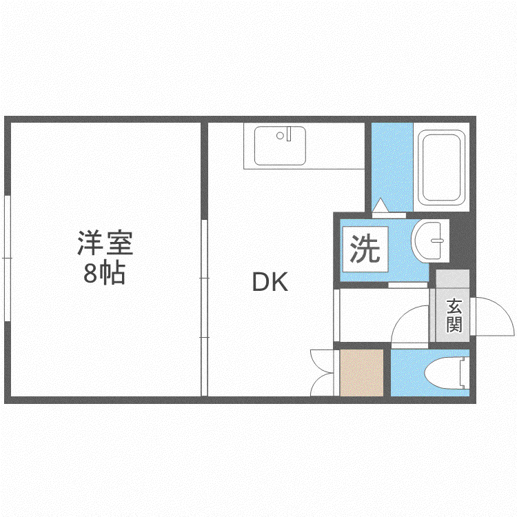 YFLAT(1LDK/4階)の間取り写真