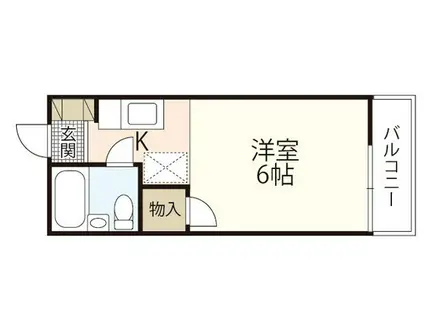 グランツ高須(ワンルーム/1階)の間取り写真