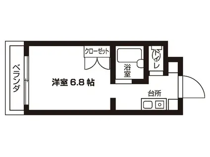 グランデール瑞穂(1K/1階)の間取り写真