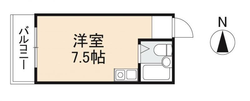 NSビル(ワンルーム/2階)の間取り写真