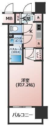 スワンズシティ梅田ウエスト(1K/3階)の間取り写真