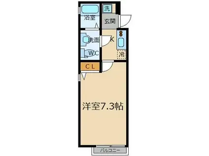 メゾン和泉(1K/1階)の間取り写真