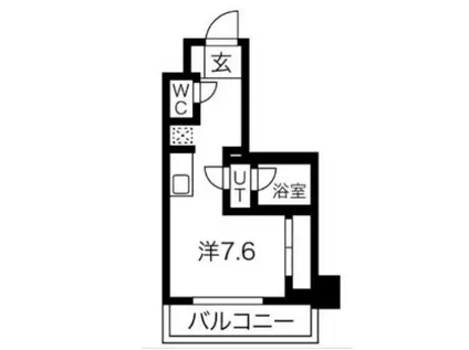 クラリッサ川崎グランデ(ワンルーム/12階)の間取り写真