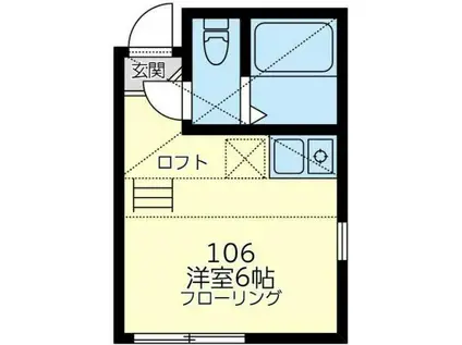 ユナイト横浜オリヴェイラ(ワンルーム/1階)の間取り写真