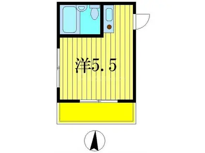 レジデンスカープ青戸(ワンルーム/3階)の間取り写真