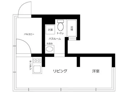 MON-NAKA APARTMENT TERRACE(ワンルーム/2階)の間取り写真