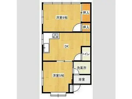 サントピア(2DK/2階)の間取り写真