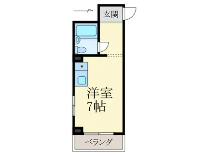 メゾンベル鷺ノ森(ワンルーム/3階)の間取り写真