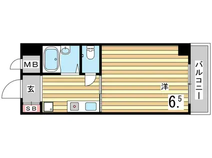 リヴァージュ須磨(1K/1階)の間取り写真