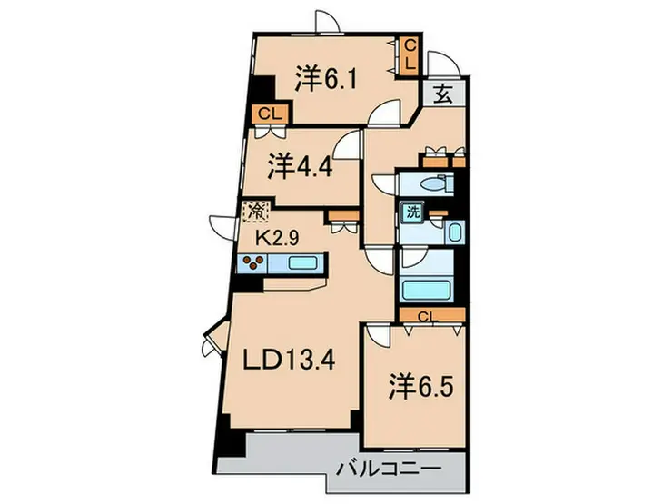 アズ小石川 1階階 間取り